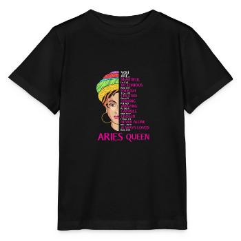 Sternzeichen Widder - Stanley/Stella Kinder T-Shirt MINI CREATOR  - Schwarz - Vorne - Mikhail (115cm)