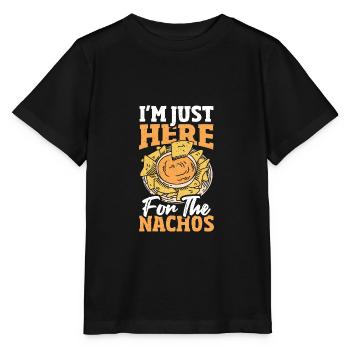 I'm only here for the nachos - Stanley/Stella MINI CREATOR Kids’ T-Shirt - black - Front - Mikhail (115cm)