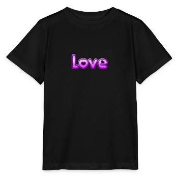 Text Love - Stanley/Stella Kinder T-Shirt MINI CREATOR  - Schwarz - Vorne - Mikhail (115cm)