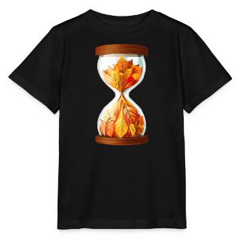 Sablier d’automne - T-shirt bio MINI CREATOR Stanley/Stella Enfant - noir - Devant - Mikhail (115cm)