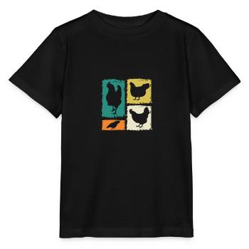 Poules Poule - T-shirt bio MINI CREATOR Stanley/Stella Enfant - noir - Devant - Mikhail (115cm)