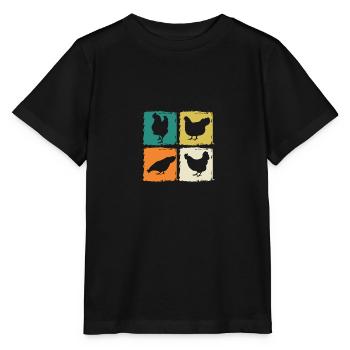 Poules Poule - T-shirt bio MINI CREATOR Stanley/Stella Enfant - noir - Devant - Mikhail (115cm)