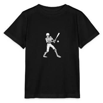 Joueur de baseball Baseball - T-shirt bio MINI CREATOR Stanley/Stella Enfant - noir - Devant - Mikhail (115cm)