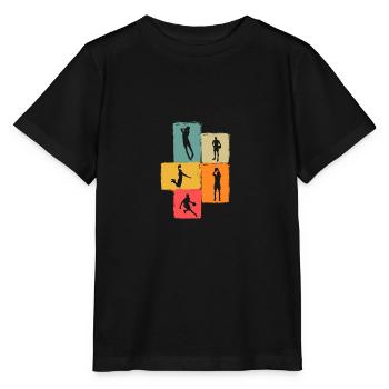 Basketballspieler Basketball - Stanley/Stella Kinder T-Shirt MINI CREATOR  - Schwarz - Vorne - Mikhail (115cm)