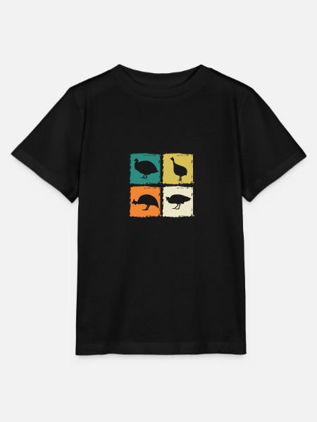 Hühner Hahn Perlhuhn - Stanley/Stella Kinder T-Shirt MINI CREATOR  - Schwarz