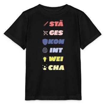 Pen and Paper Attribute | Pen and Paper - T-Shirt - Stanley/Stella Kinder T-Shirt MINI CREATOR  - Schwarz - Vorne - Mikhail (115cm)