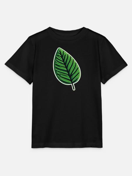 Grünes Blatt Patch - Stanley/Stella Kinder T-Shirt MINI CREATOR - Schwarz