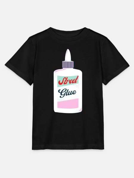 streetglue / superglue na ulicę - Stanley/Stella T-shirt MINI CREATOR til børn - sort
