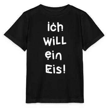 Ich will ein Eis! - Stanley/Stella Kinder T-Shirt MINI CREATOR  - Schwarz - Vorne - Mikhail (115cm)
