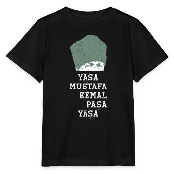 Atatürk Turquie Souverain Mustafa Kemal Silhouette - T-shirt bio MINI CREATOR Stanley/Stella Enfant - noir - Devant - Mikhail (115cm)