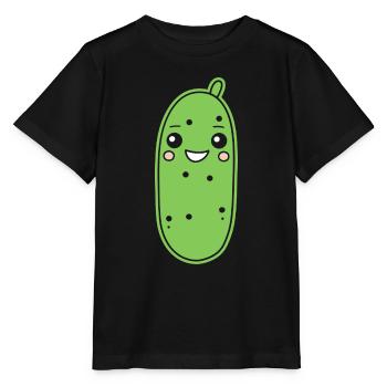 Gurke - Stanley/Stella Kinder T-Shirt MINI CREATOR  - Schwarz - Vorne - Mikhail (115cm)
