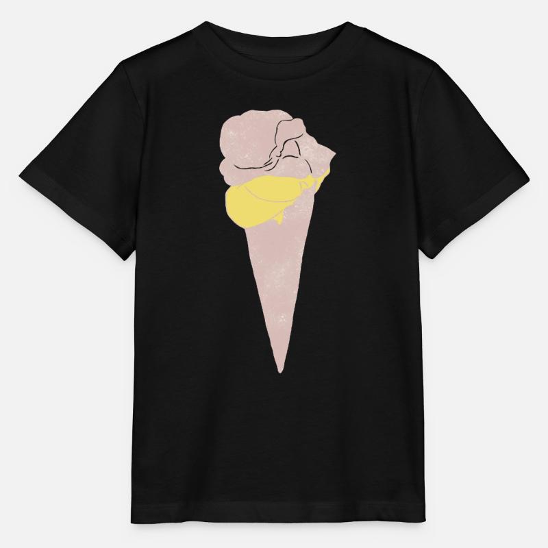 Impression linogravure sur glace - T-shirt bio MINI CREATOR Stanley/Stella Enfant - noir