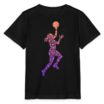 Symboles du basketball féminin Basketball féminin - T-shirt bio MINI CREATOR Stanley/Stella Enfant - noir - Devant - Mikhail (115cm)
