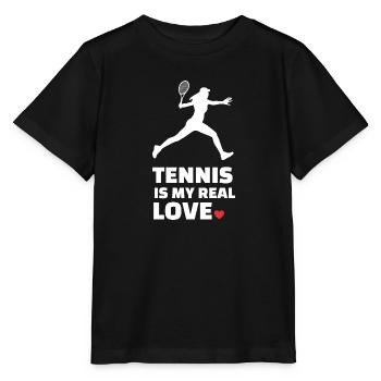 Ich Liebe Tennis - Stanley/Stella Kinder T-Shirt MINI CREATOR  - Schwarz - Vorne - Mikhail (115cm)
