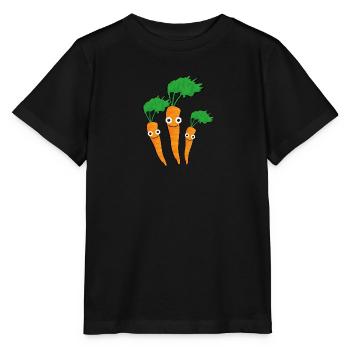 Carotte,Carottes,Famille,Famille des carottes,Légumes - T-shirt bio MINI CREATOR Stanley/Stella Enfant - noir - Devant - Mikhail (115cm)