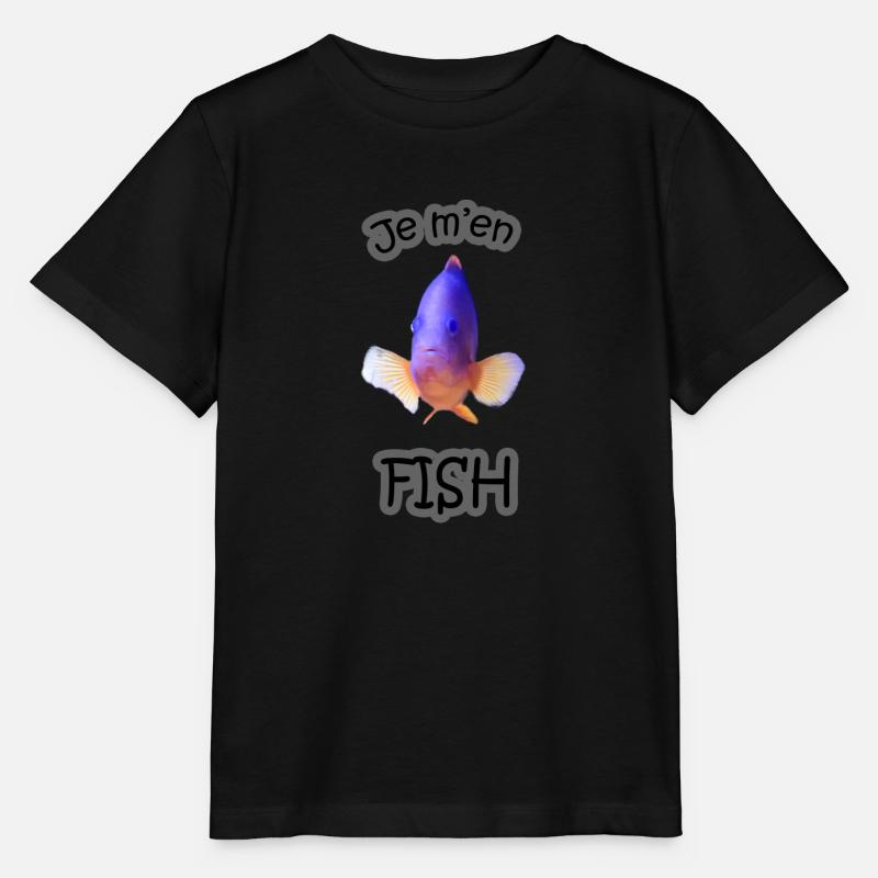 Je m'en Fish - T-shirt bio MINI CREATOR Stanley/Stella Enfant - noir