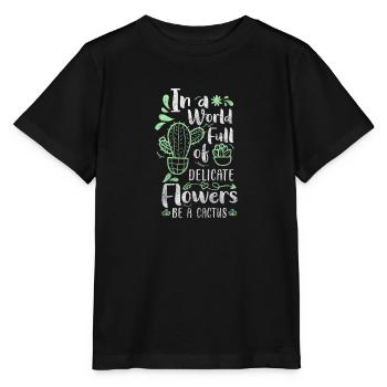 Pflanze Stacheln Gärtner Stich - Stanley/Stella Kinder T-Shirt MINI CREATOR  - Schwarz - Vorne - Mikhail (115cm)