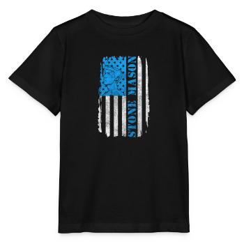 Armoiries de la guilde des artisans de la profession de tailleur de pierre - T-shirt bio MINI CREATOR Stanley/Stella Enfant - noir - Devant - Mikhail (115cm)