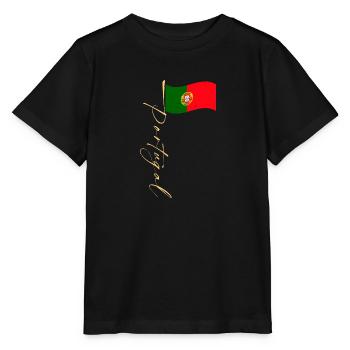 Portugal Landesfarben Herkunft Lissabon Reise - Stanley/Stella Kinder T-Shirt MINI CREATOR  - Schwarz - Vorne - Mikhail (115cm)
