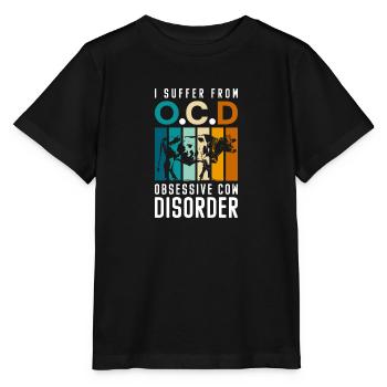 Kühe Kuhflecken Vieh Tierliebe - Stanley/Stella Kinder T-Shirt MINI CREATOR  - Schwarz - Vorne - Mikhail (115cm)