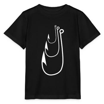 Pêche pêche pêche - T-shirt bio MINI CREATOR Stanley/Stella Enfant - noir - Devant - Mikhail (115cm)