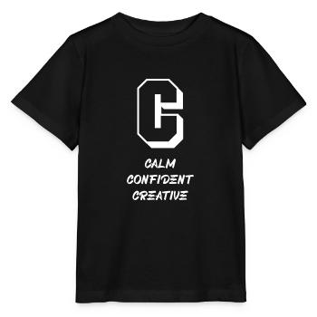 Lettre et caractères (C) - T-shirt bio MINI CREATOR Stanley/Stella Enfant - noir - Devant - Mikhail (115cm)