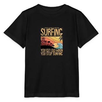Surfing retro surfer surfer girl gift - Stanley/Stella MINI CREATOR Kids’ T-Shirt - black - Front - Mikhail (115cm)