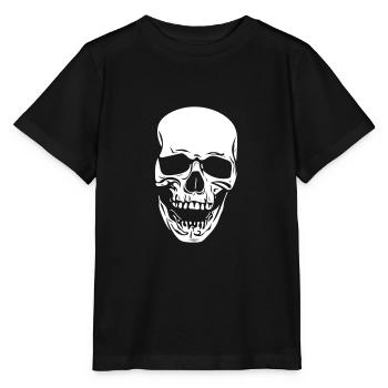 Vintage grinning Vector skull - Stanley/Stella MINI CREATOR Kids’ T-Shirt - black - Front - Mikhail (115cm)