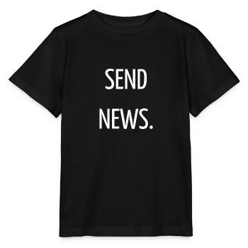 Neuigkeiten senden - Stanley/Stella Kinder T-Shirt MINI CREATOR  - Schwarz - Vorne - Mikhail (115cm)