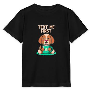 Écrivez-moi le premier patron introverti - T-shirt bio MINI CREATOR Stanley/Stella Enfant - noir - Devant - Mikhail (115cm)