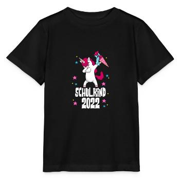Schulkind 2020 Einhorn Einschulung 1. Klasse Kind - Stanley/Stella Kinder T-Shirt MINI CREATOR  - Schwarz - Vorne - Mikhail (115cm)