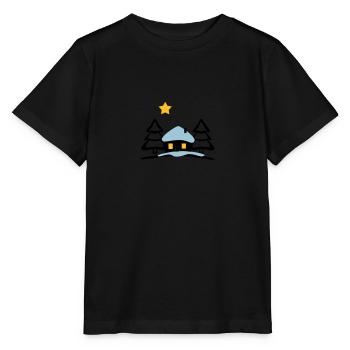 christmas house at North Pole - Stanley/Stella MINI CREATOR Kids’ T-Shirt - black - Front - Mikhail (115cm)