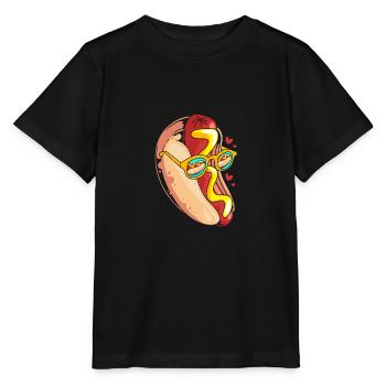 Hot Dog Snack - Stanley/Stella MINI CREATOR Kids’ T-Shirt - black - Front - Mikhail (115cm)