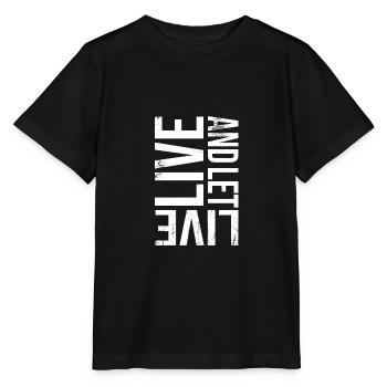 life and let live - Stanley/Stella Kinder T-Shirt MINI CREATOR  - Schwarz - Vorne - Mikhail (115cm)