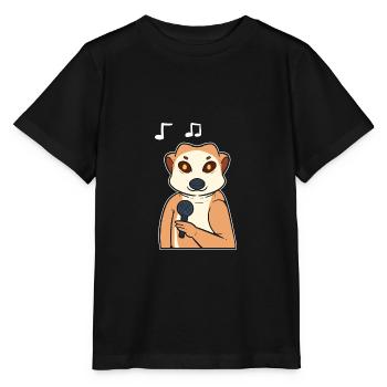 Meerkat chante le chanteur Gift - T-shirt bio MINI CREATOR Stanley/Stella Enfant - noir - Devant - Mikhail (115cm)