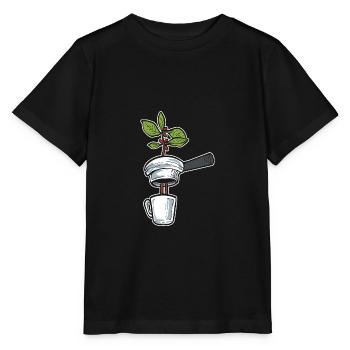 Coffee -Espresso Barwoman Gift - Stanley/Stella MINI CREATOR Kids’ T-Shirt - black - Front - Mikhail (115cm)