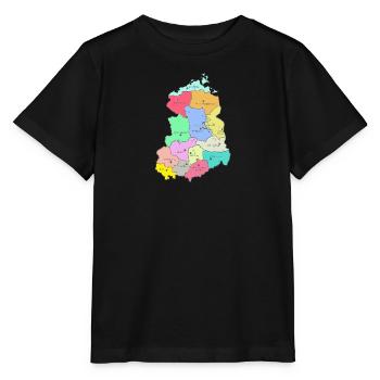Carte de la RDA - T-shirt bio MINI CREATOR Stanley/Stella Enfant - noir - Devant - Mikhail (115cm)