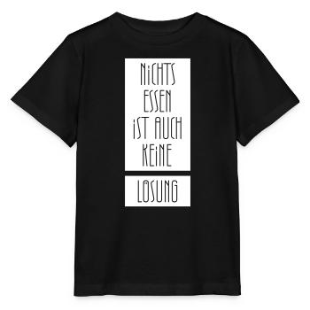 Nichts essen ist auch keine Lösung - Stanley/Stella Kinder T-Shirt MINI CREATOR  - Schwarz - Vorne - Mikhail (115cm)