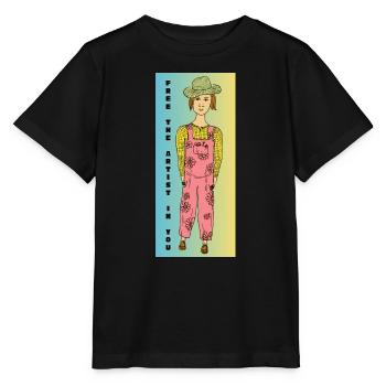 Libérez l’artiste en vous - T-shirt bio MINI CREATOR Stanley/Stella Enfant - noir - Devant - Mikhail (115cm)