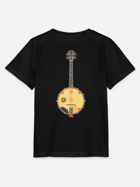 Banjo Grafik - Stanley/Stella Kinder T-Shirt MINI CREATOR  - Schwarz