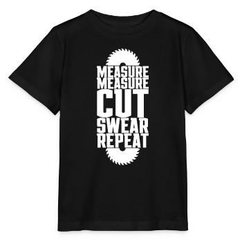 Mesure Mesure Couper Jument Répéter 4 - T-shirt bio MINI CREATOR Stanley/Stella Enfant - noir - Devant - Mikhail (115cm)