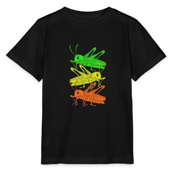 Heuschrecke - Stanley/Stella Kinder T-Shirt MINI CREATOR  - Schwarz - Vorne - Mikhail (115cm)