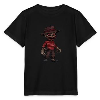 Gruselig Freddy Halloween Süßes oder Saures - Stanley/Stella Kinder T-Shirt MINI CREATOR  - Schwarz - Vorne - Mikhail (115cm)