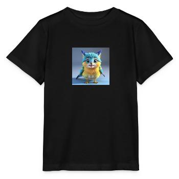 Cute Yellow Bird - Stanley/Stella MINI CREATOR Kids’ T-Shirt - black - Front - Mikhail (115cm)