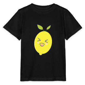 Kawaii Lemon Kawaii Fruits Kawaii Kids Design - Stanley/Stella MINI CREATOR Kids’ T-Shirt - black - Front - Mikhail (115cm)