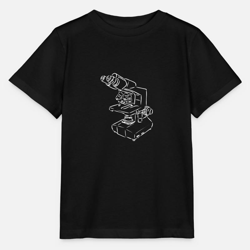 Microscope Sketch - Stanley/Stella MINI CREATOR Kids’ T-Shirt - black