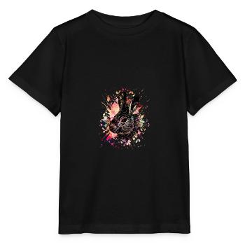 lièvre - T-shirt bio MINI CREATOR Stanley/Stella Enfant - noir - Devant - Mikhail (115cm)