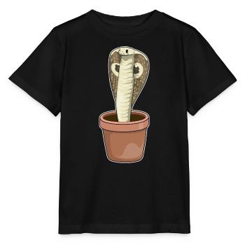 Schlange Blumentopf - Stanley/Stella Kinder T-Shirt MINI CREATOR  - Schwarz - Vorne - Mikhail (115cm)