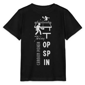 Table tennis team spirit - Stanley/Stella MINI CREATOR Kids’ T-Shirt - black - Front - Mikhail (115cm)