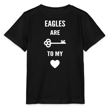 Eagles are the key to my heart - Stanley/Stella MINI CREATOR Kids’ T-Shirt - black - Front - Mikhail (115cm)